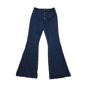GUESS Women Dark Blue Size 27 Flared Jeans